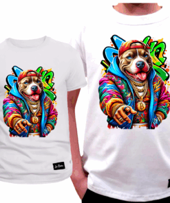 Koszulka Dziecięca T-shirt Biały dla Chłopca Pitbull