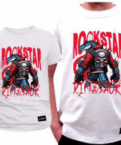 Koszulka Dziecięca T-shirt Biały dla Chłopca Rockstar