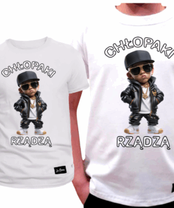 Koszulka Dziecięca T-shirt Biały dla Chłopca Chłopaki Rządzą