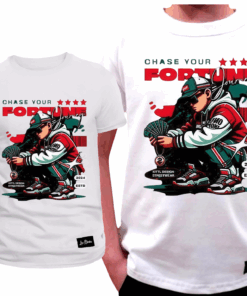 Koszulka Dziecięca T-shirt Biały dla Chłopca Fortune