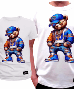 Koszulka Dziecięca T-shirt Biały dla Chłopca Miś