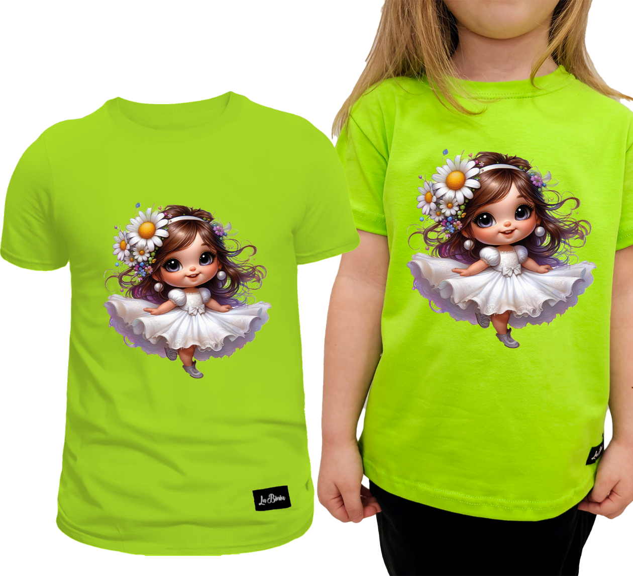 Koszulka Dziecięca T-shirt Limonka dla Dziewczynki Tancerka