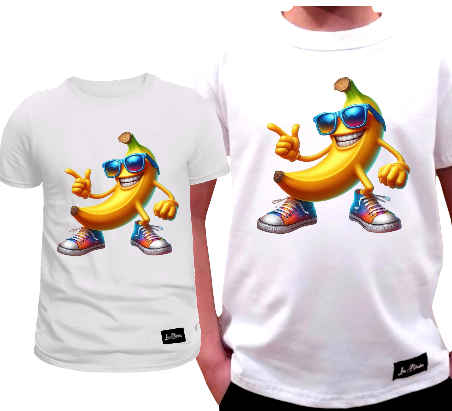 Koszulka Dziecięca T-shirt Biały dla Chłopca Banan