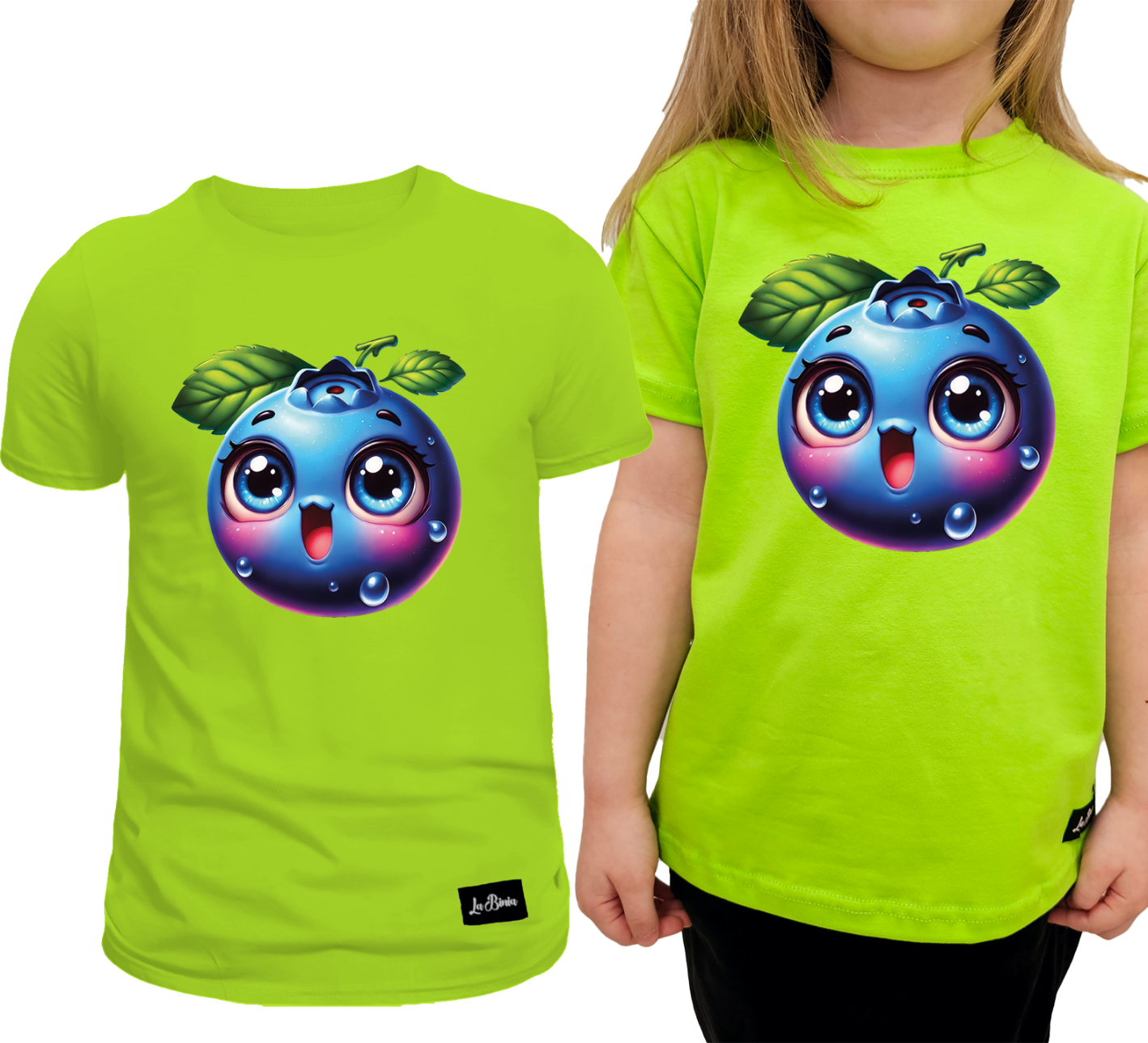 Koszulka Dziecięca T-shirt Limonka dla Dziewczynki Borówka